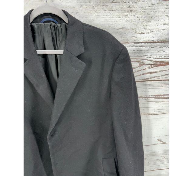 Ralph Ralph Lauren Men's Black 100%Wool Overcoat Size 46R - Picture 12 of 15